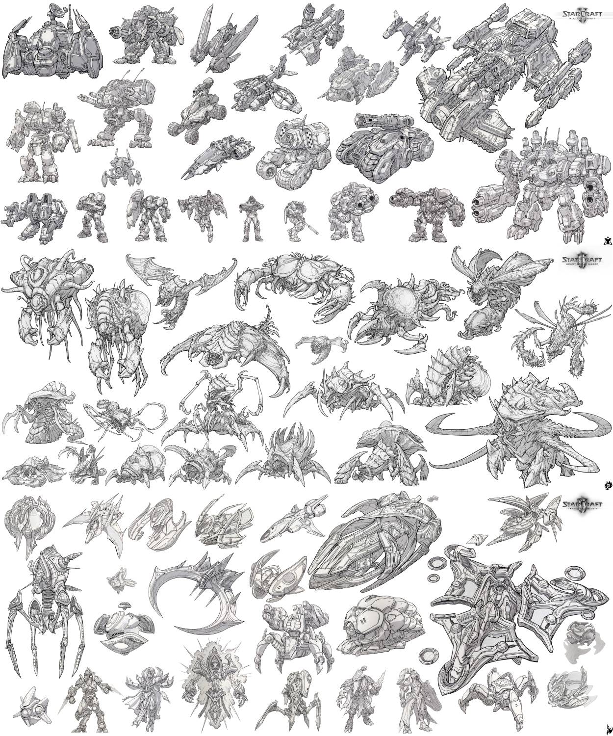 StarCraft 2 - Terran Zerg Protoss Units Collage by 4114Tank on DeviantArt