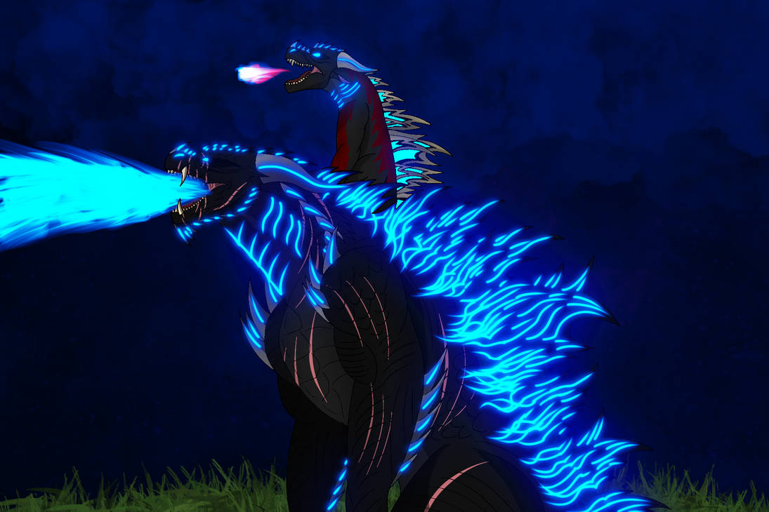 Drag Goji teaches his son how to use atomic breath by ...