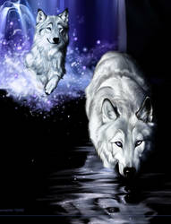 one of those great pics with wolves in it