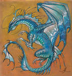 Blue Agate Dragon by AlviaAlcedo