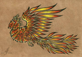 Phoenix - tattoo design