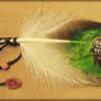 Feather painting - forest ghost