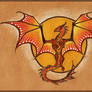 Sun dragon - tattoo design