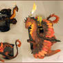 Dark  flame dragon - pencil holder