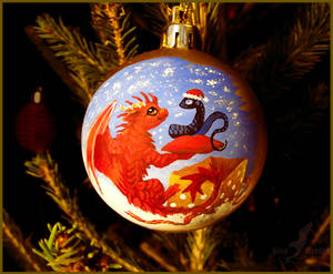 Dragon and snake - Christmas tree decoration