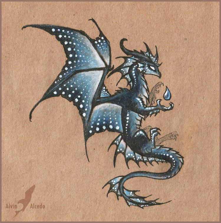 Dark water dragon design