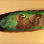 Eagle on eagle feather - feather painting