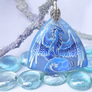 Ice dragon - stone painting necklace