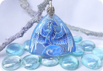 Ice dragon - stone painting necklace