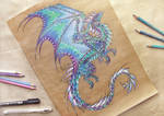 Dragon of Northern Lights - tattoo design