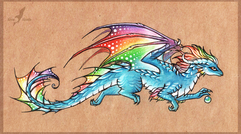 Rainbow in the sky - dragon