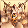 Golden tiger eye - stone painting