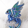 Emerald ice dragon - necklace
