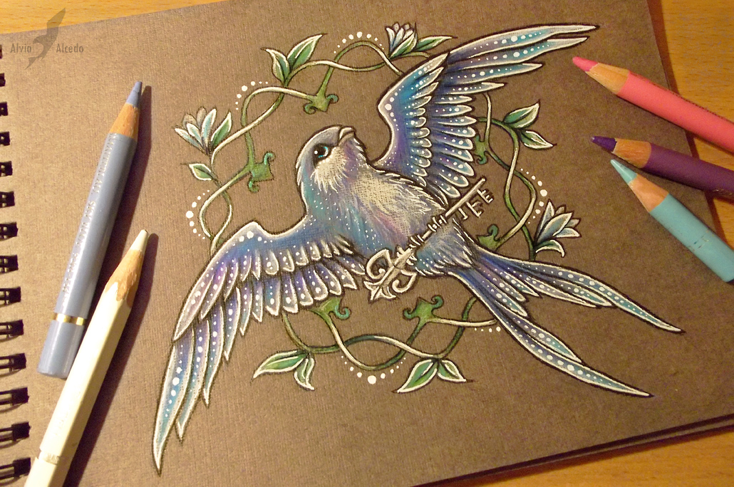 Bluebird of happiness by AlviaAlcedo