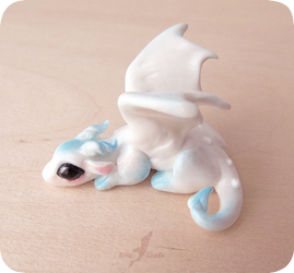 White snow baby dragon  miniature