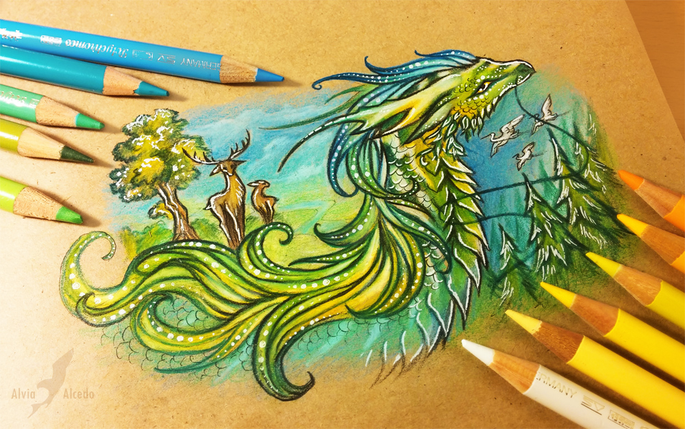 Spring dragon by AlviaAlcedo