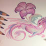 Pink flower dragon