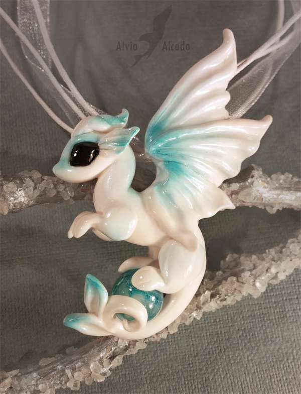 Custom White Polymer Clay Dragon by MiniMythicalMonsters on DeviantArt