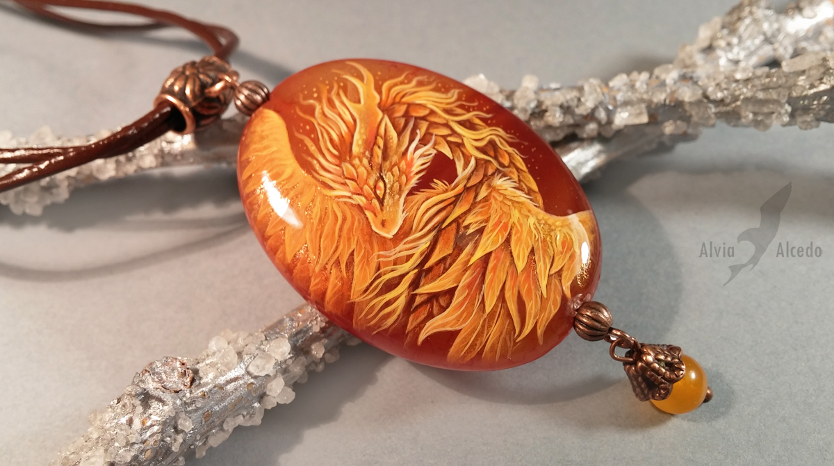 Sunny fire dragon pendant