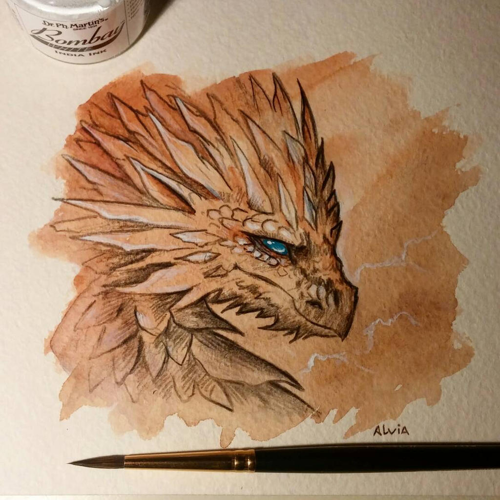 Mountain dragon by AlviaAlcedo