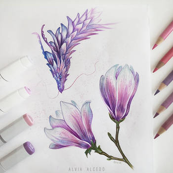 Magnolia dragon by AlviaAlcedo