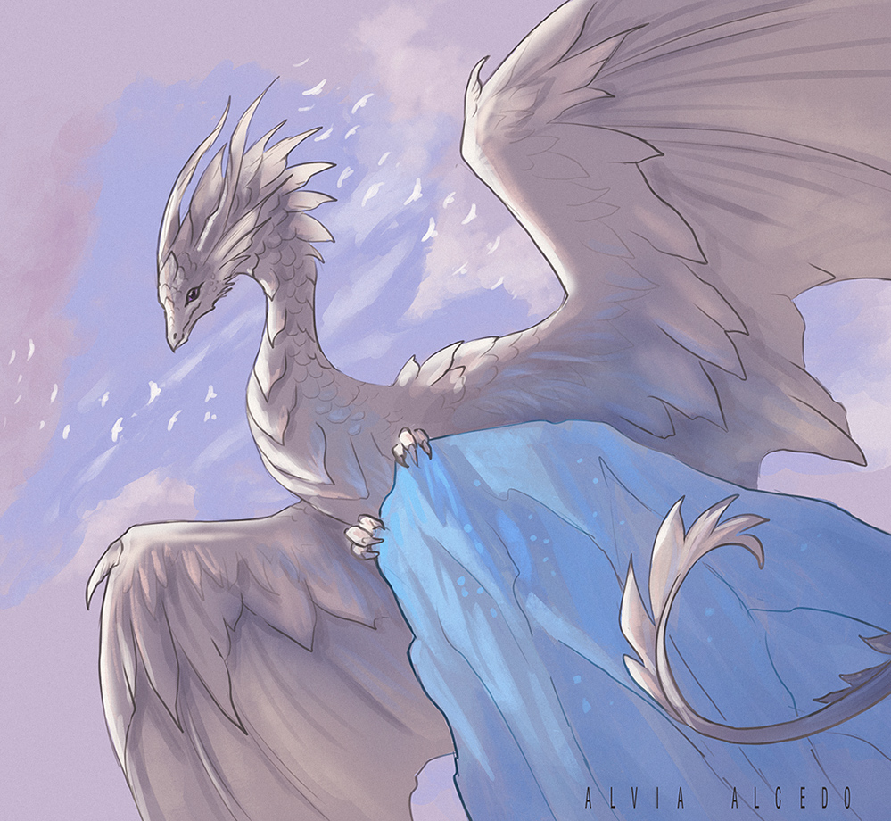 White dragon by AlviaAlcedo on DeviantArt White dragon by AlviaAlcedo on DeviantArt