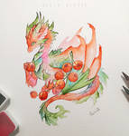 Red currant dragon by AlviaAlcedo