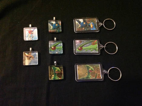 Glass Pendants And Keyrings