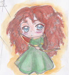 Chibi Merida (water colored)