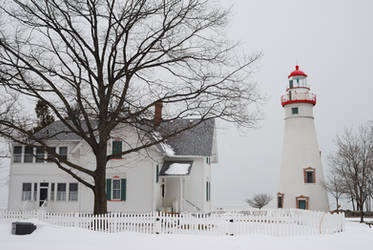 Marblehead Lighthouse in Winter