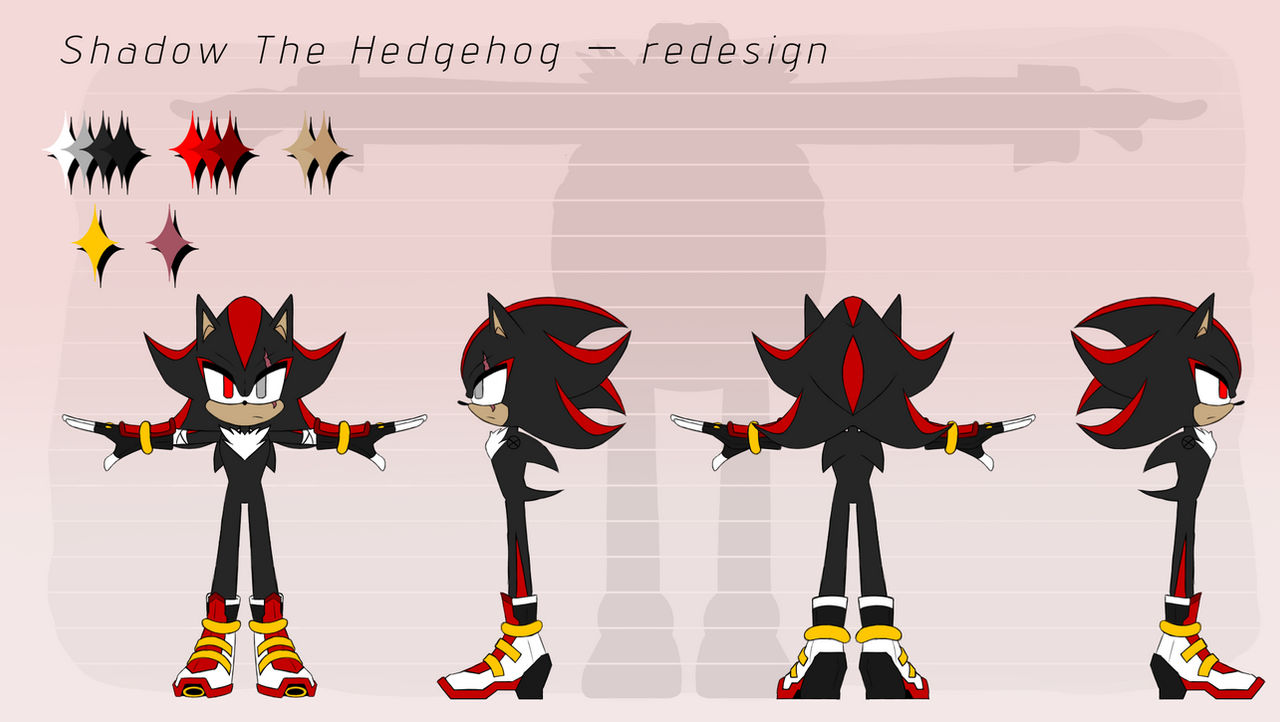 Ref Shadow Shadow The Hedgehog - redesign reference sheet by emerald-star3 on ...