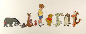 Winnie the Pooh characters line up model sheet