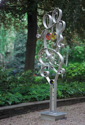 MATERNITA' - Glass and Metal Sculpture