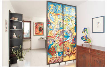 Glass screen panel