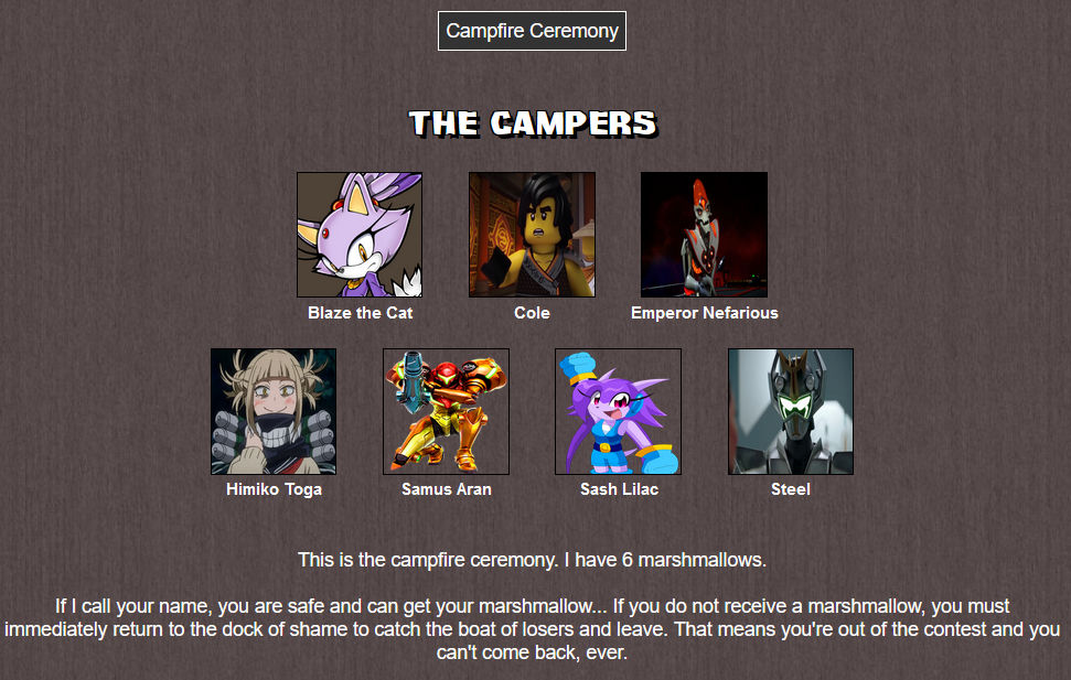 The User Chosen TDI Ep19: Campfire Ceremony Part 1 by DragonMaster77 on ...