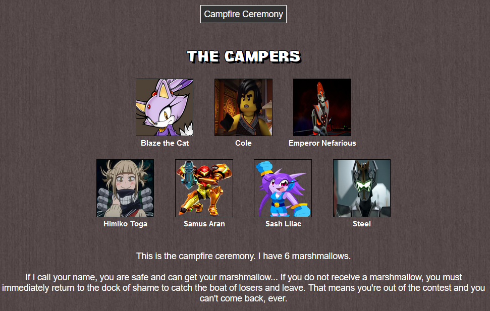 The User Chosen TDI Ep19: Campfire Ceremony Part 1 by DragonMaster77 on ...