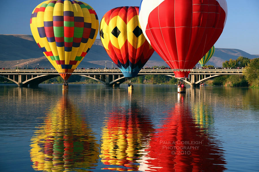 Three Hot Air Balloons