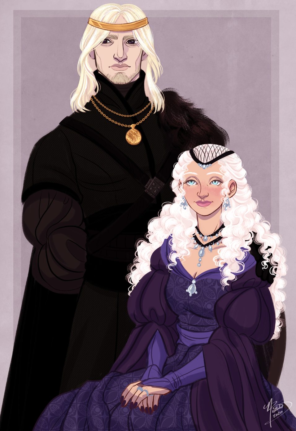 Aegon III Targaryen and Daenaera Velaryon by naomimakesart on DeviantArt