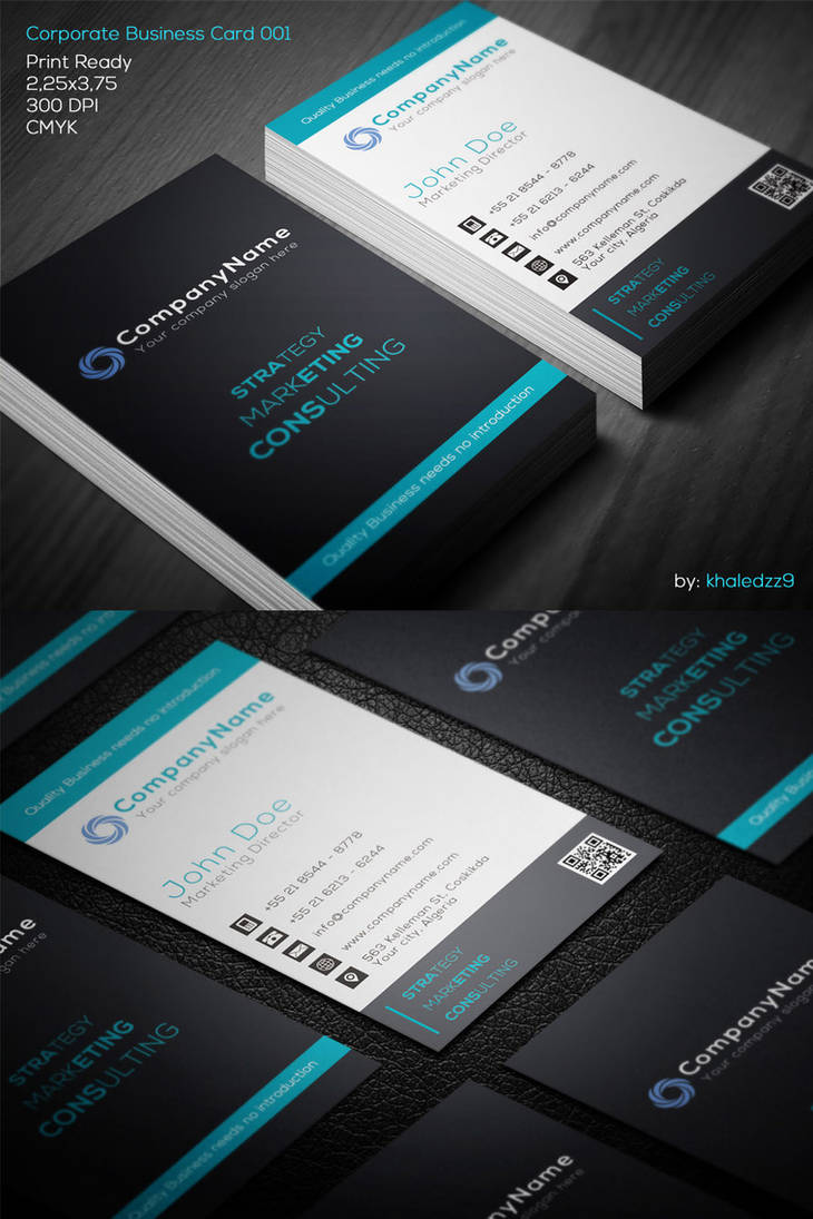 Corporate Business Card 001 by khaledzz9
