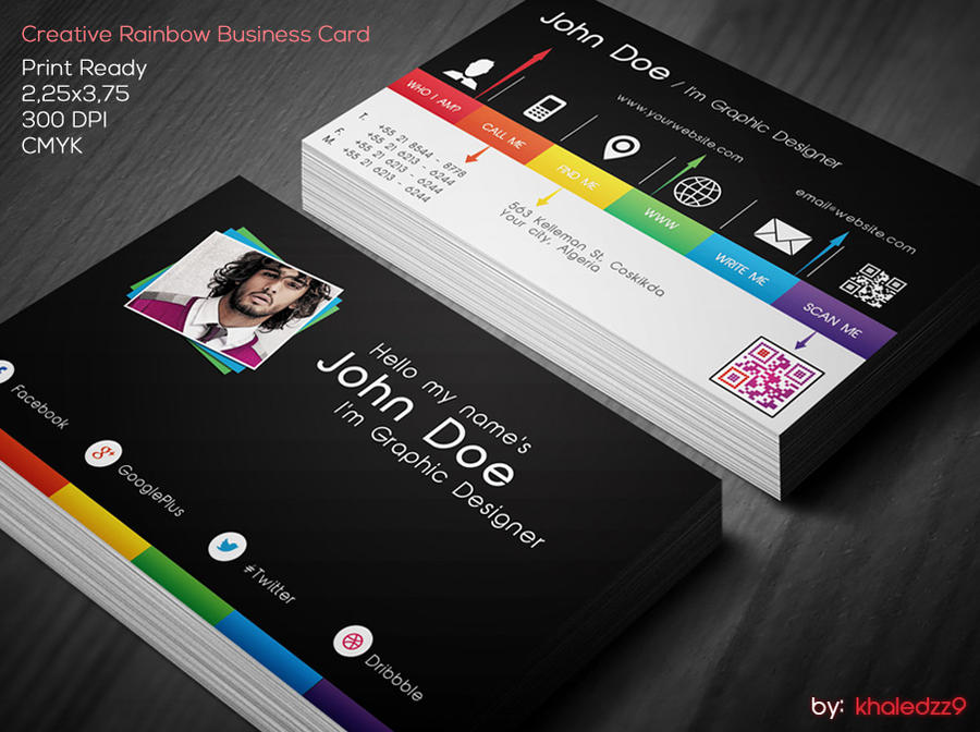 Creative Rainbow Business Card