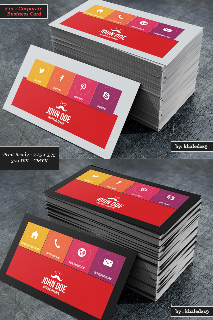 2 in 1 Corporate Business Card