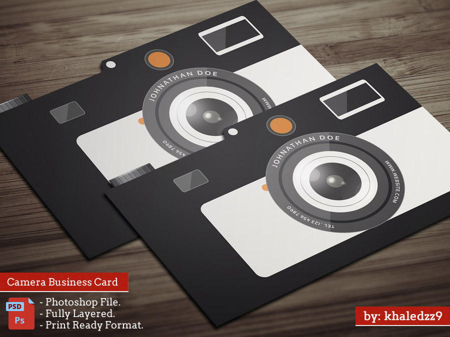 Camera Business Card by khaledzz9 on DeviantArt