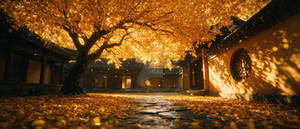 Autumn Light in a Traditional Garden + Prompt