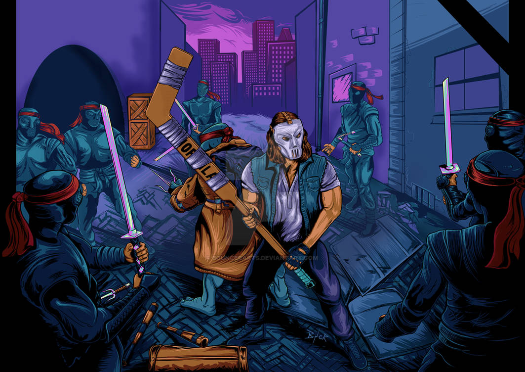 Casey and Raph in the Trouble by BouncerArts on DeviantArt