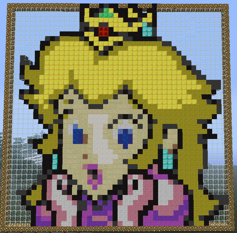 Princess Peach Minecraft Pixel Art By Hezah On Deviantart