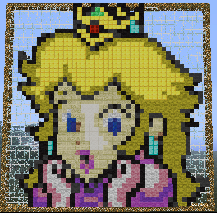 Princess Peach Minecraft Pixel Art by Hezah on DeviantArt