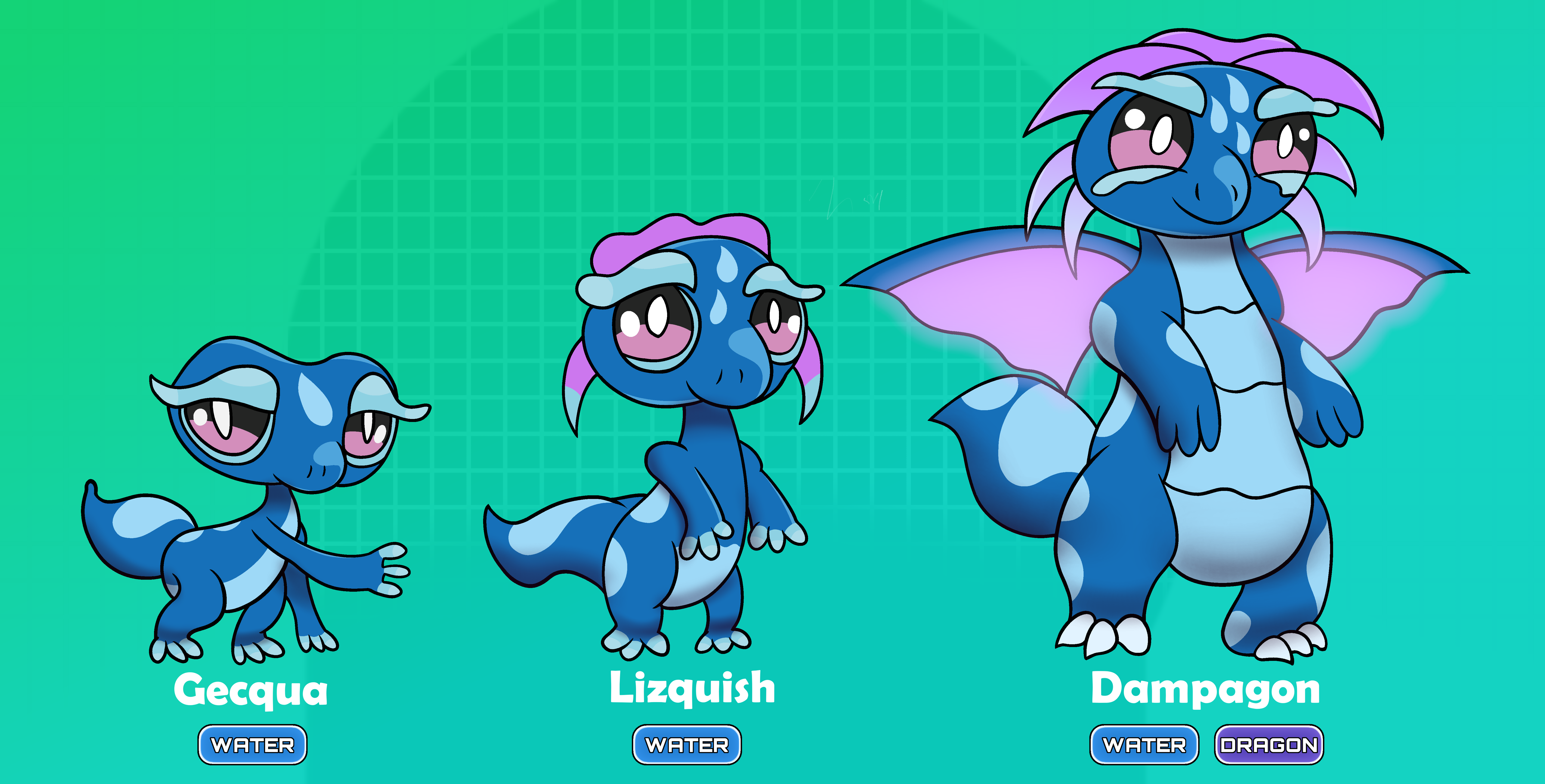 Geqa Evolution Pokemon My own Gecquavolutions by DiaperedDragonPony on DeviantArt