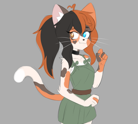 Calico babe doodle (Furry art)