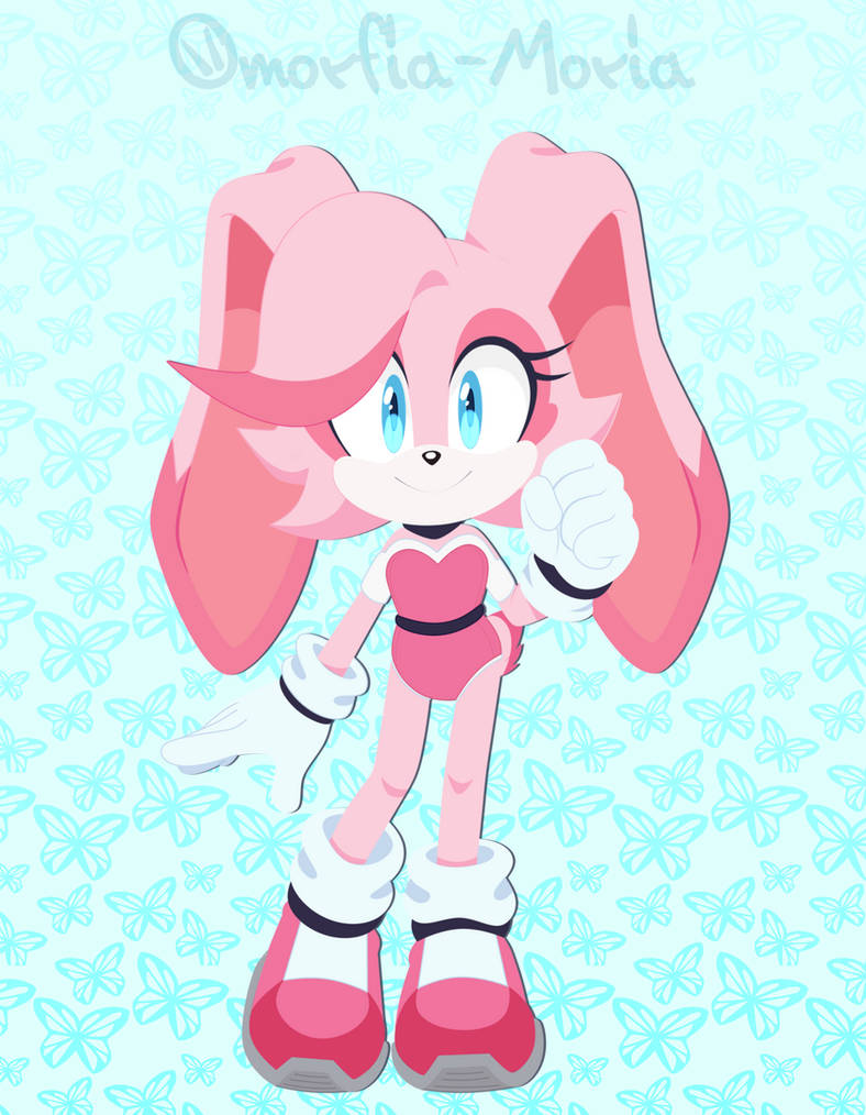 .:On hold. Pink Bunny adopt (Sonic Lineless style) by Omorfia-Moria on ...