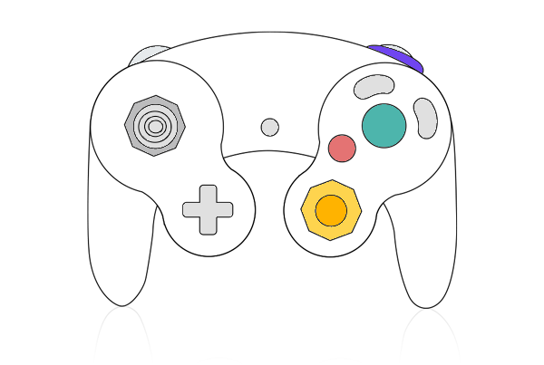 Gamecube Controller Sprite GameCube Controller (Transparent, Render) by DaioDDD on DeviantArt